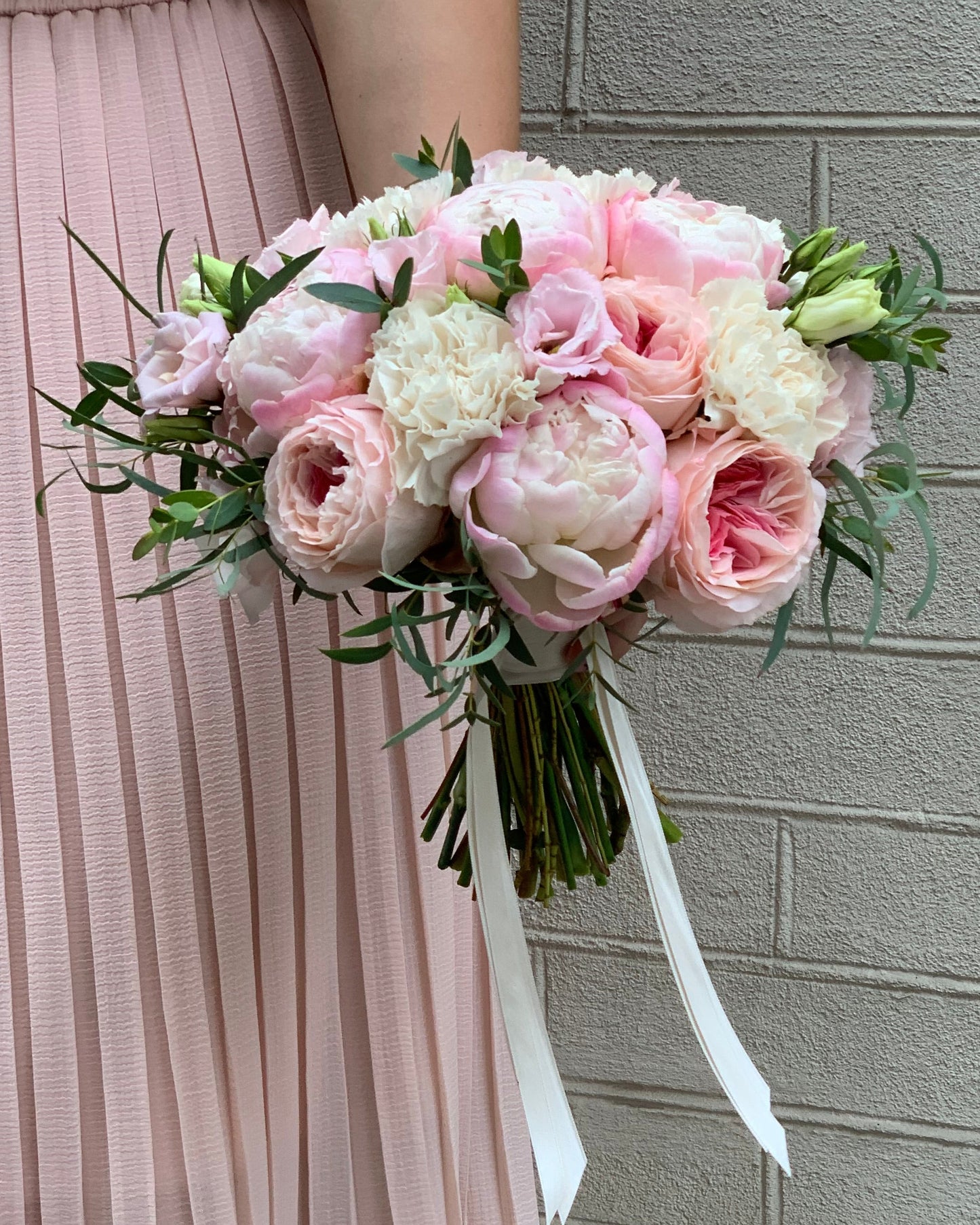 Bridal delicate pink bouquet