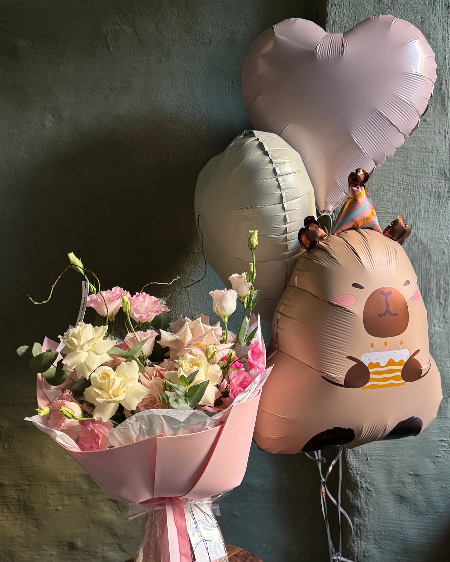 Foil Balloon Nude Matte Heart 18" with helium