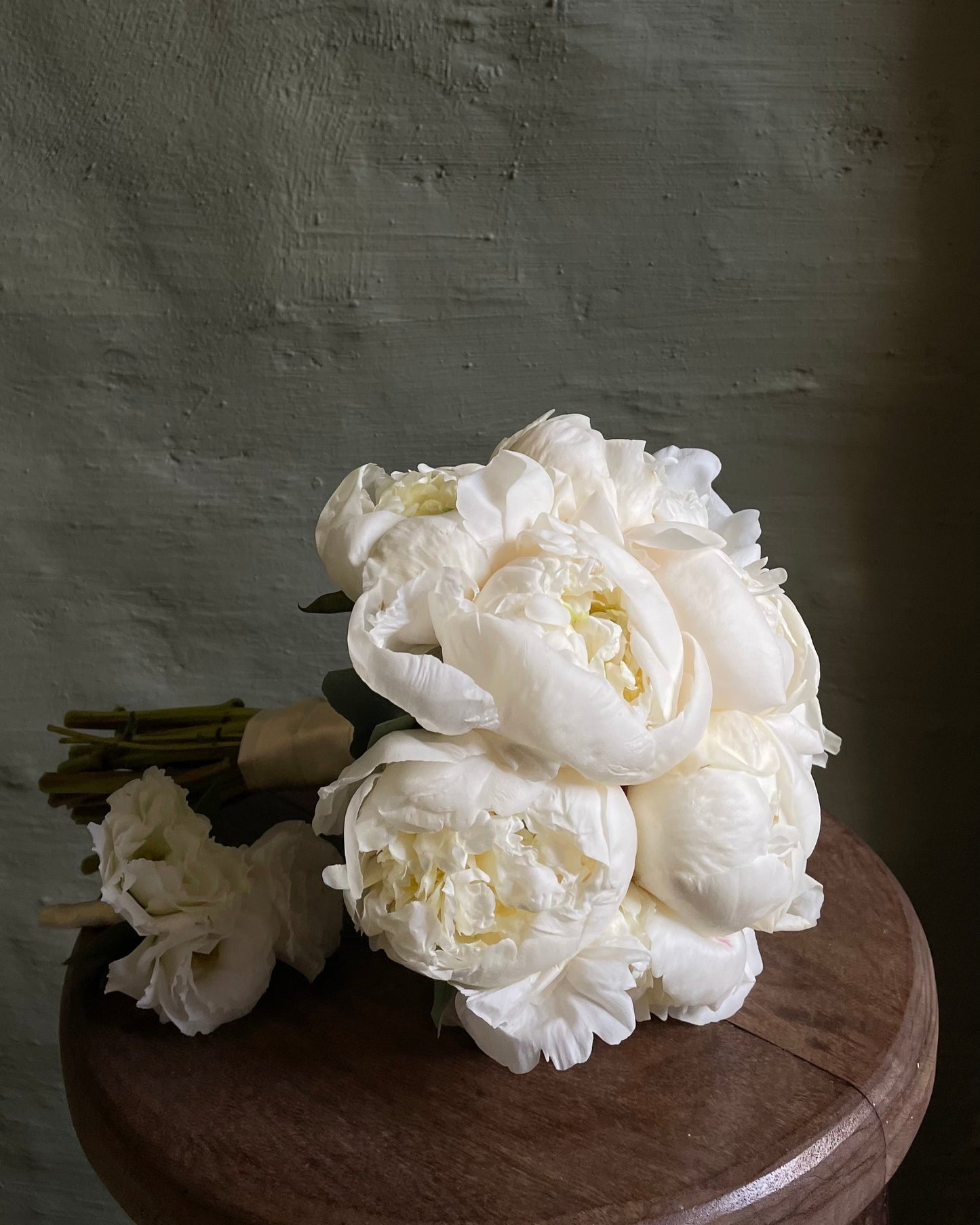 Bridal bouquet with peonies