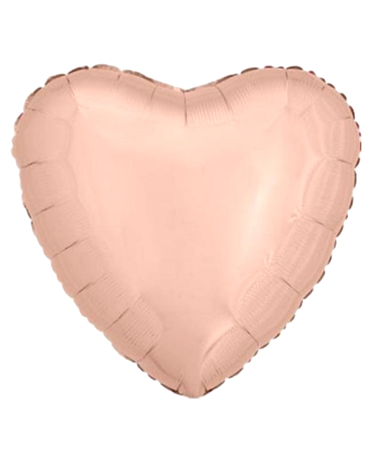 Beige Matte Heart Foil Balloon 18" with helium