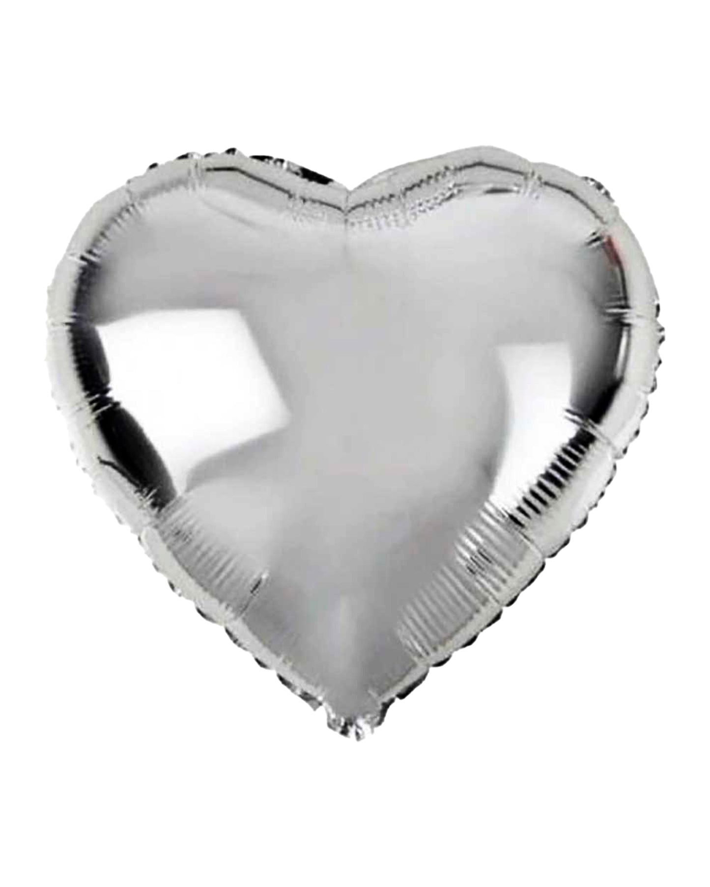 Foil Balloon Silver Heart 18" with helium
