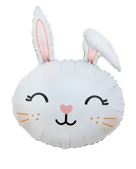 Foil Balloon White Rabbit with helium