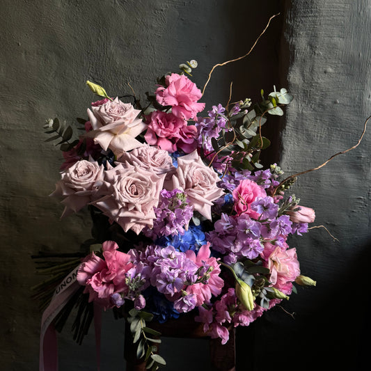 Big bright hand-tied bouquet