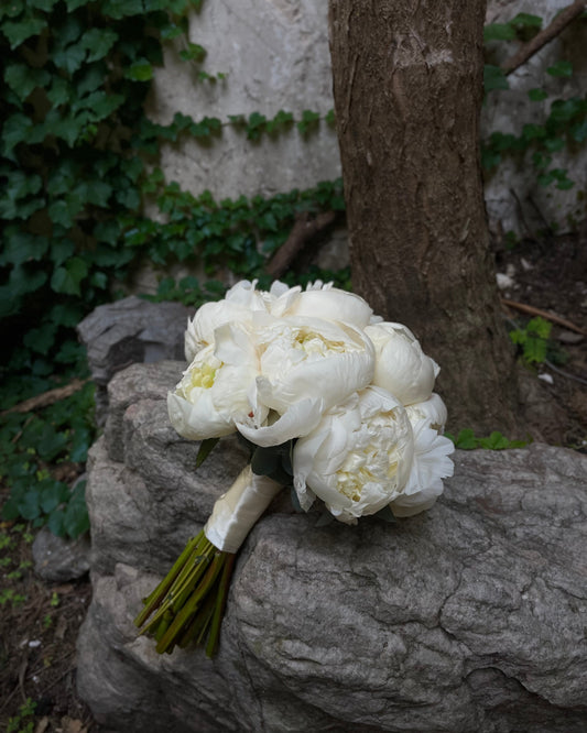 Bridal bouquet with peonies