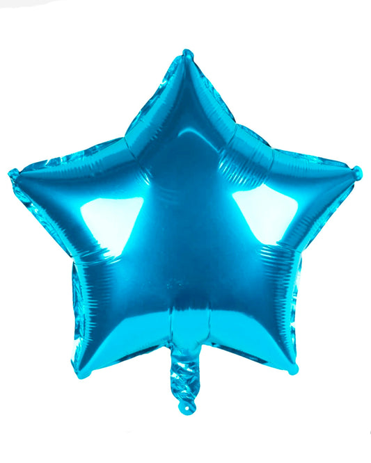 Foil Balloon Light Blue Star 18" with helium