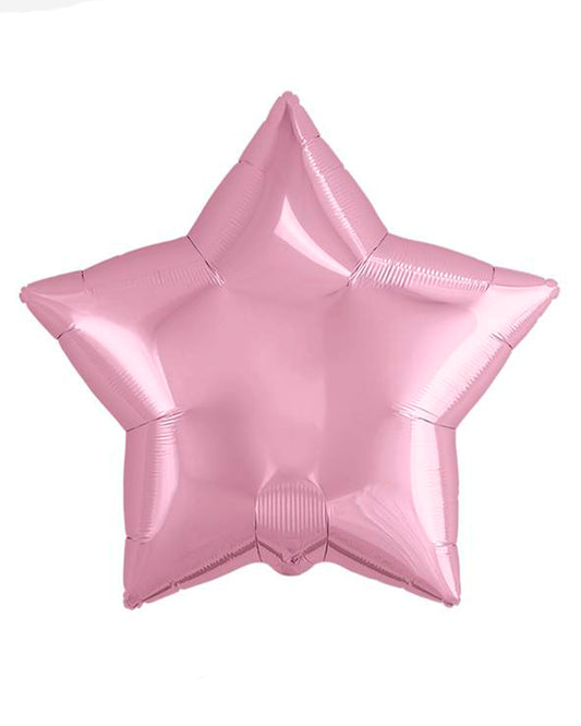 Light Pink Star Foil Balloon 18" with helium