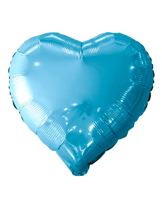 Foil Balloon Light Blue Heart 18" with helium