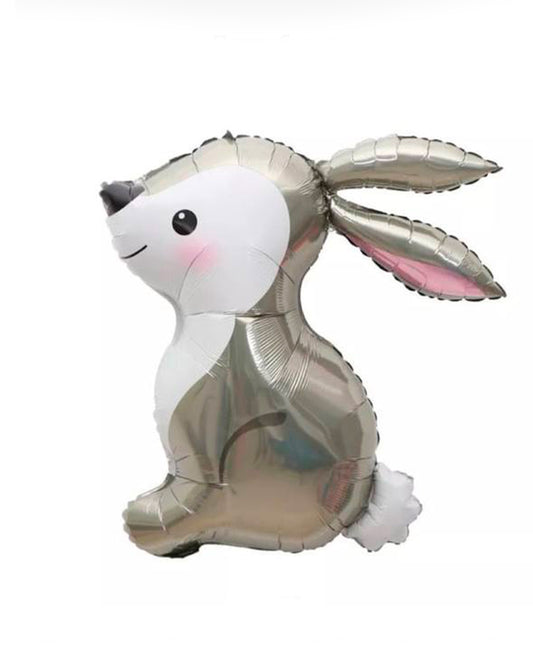 Foil Balloon Big Grey Rabbit with helium