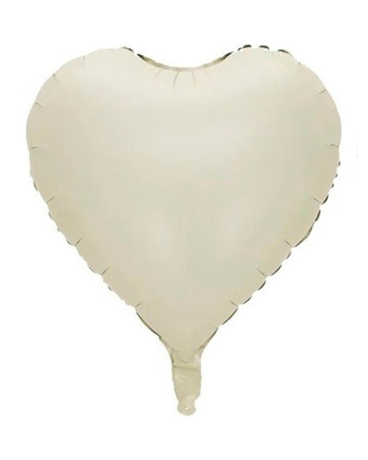 Nude Matte Heart Foil Balloon 18" with helium