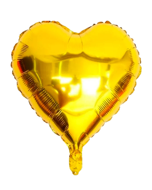 Foil Balloon Gold Heart 18" with helium