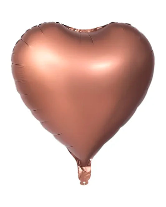Foil Balloon Brown Heart 18" with helium