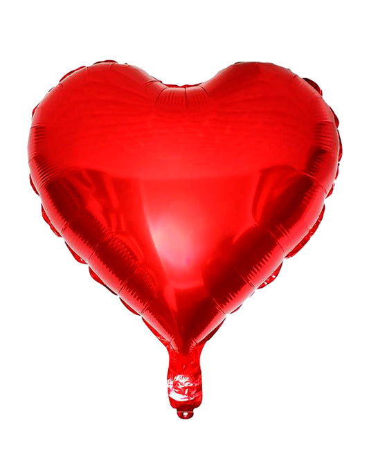 Red Heart Foil Balloon 18" with helium